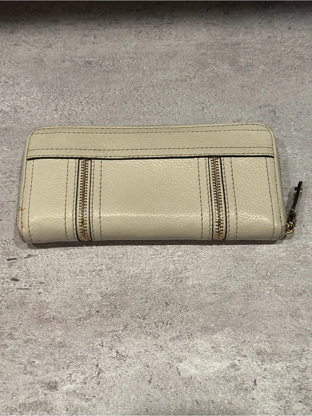 Michael Kors Moxley Cream Leather Tote Bag & Wallet Set Pristine Interior